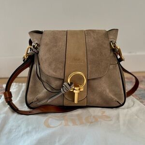 Chloe Lexa - Small Suede Satchel Handbag Purse
